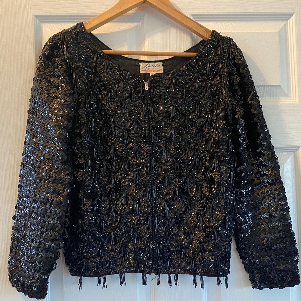 GORGEOUS Vintage Beaded Jacket 1970’s M Medium